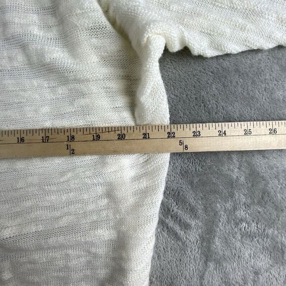 Knox Rose Cardigan Women's XXL Cream Knit Open Front Dolman Sleeve Boho Minimal - Picture 3 of 12